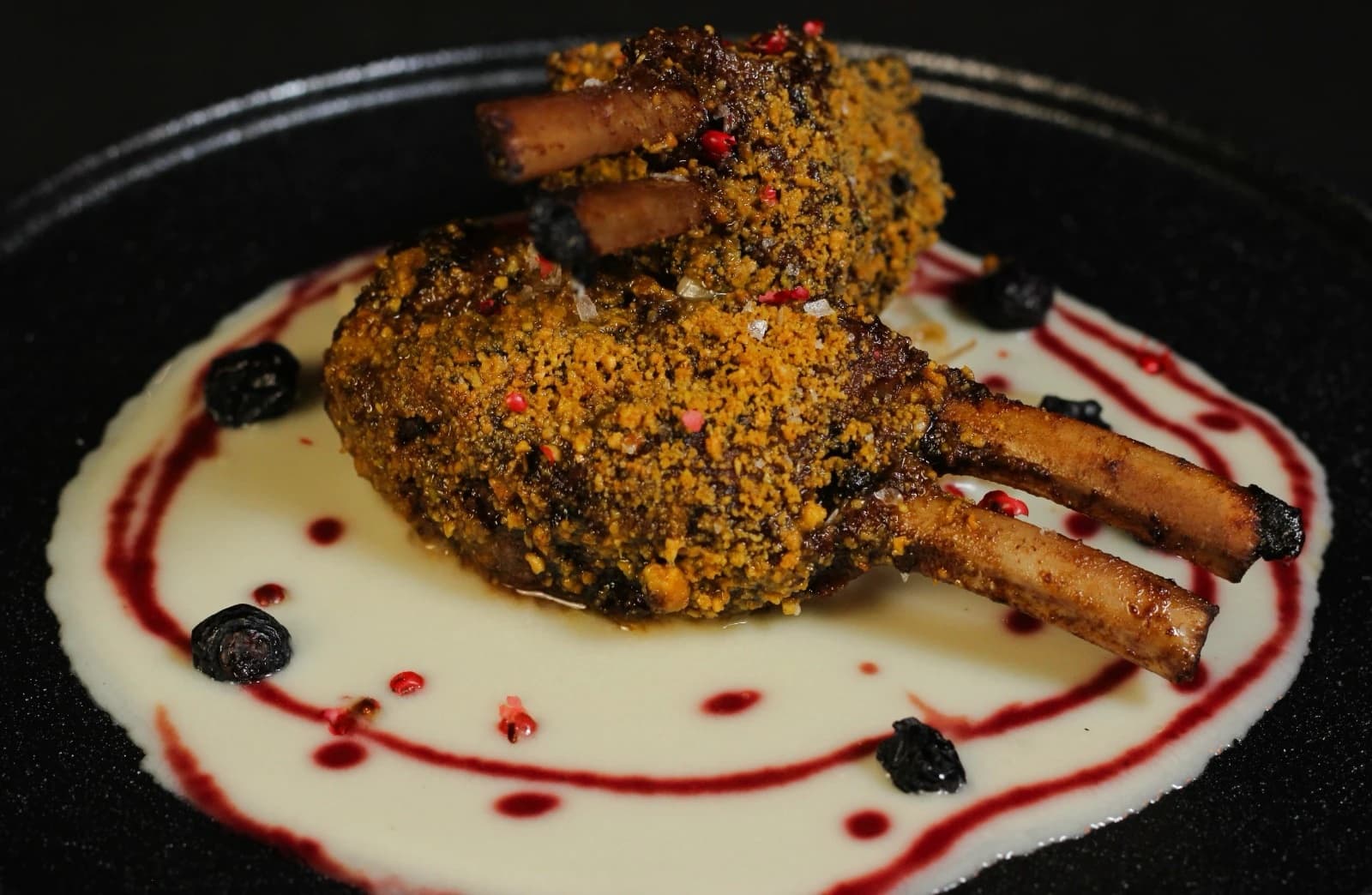 Lamb rack on hayloft